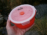 Складаний контейнер із кришкою-засувкою Tramp TRC-087 - orange (800ml)., фото 7