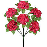 Штучні квіти букет хризантему куля атласні 33 см (20 шт. у уп), фото 2