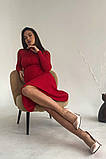 Червона сукня для вагітних та годуючих мам трикотажна приталеного крою, 5287138-К, фото 5