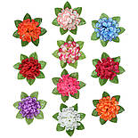 Штучні квіти букет хризантему куля атласні 33 см (20 шт. у уп), фото 3