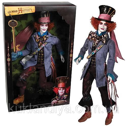 Колекційна лялька Божевільний капелюшник 2009 Alice in Wonderland, фото 1