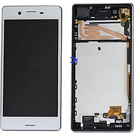 Дисплей (экран) для Sony F5121 Xperia X/F5122/F8131/F8132 + тачскрин, белый, с передней панелью