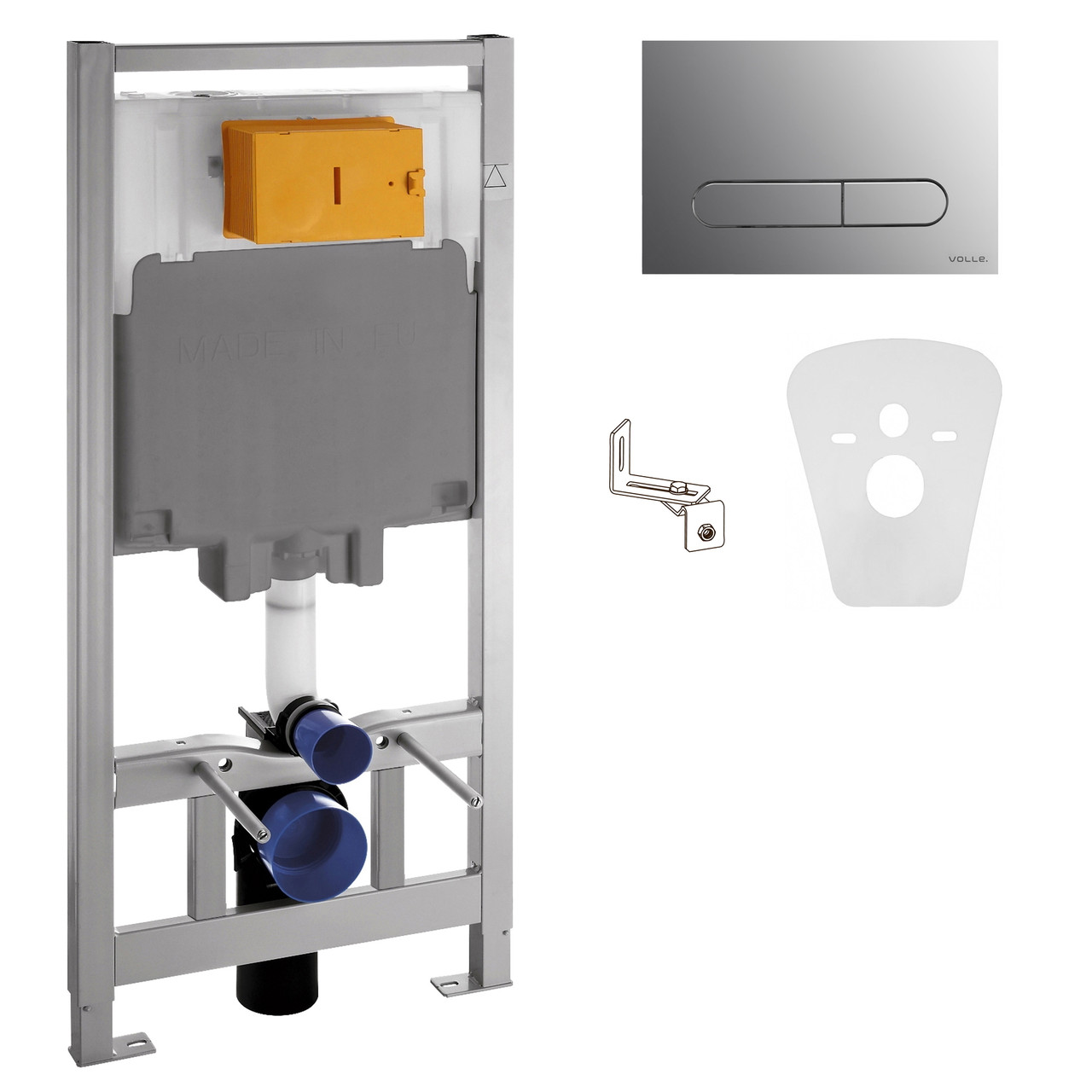 Інсталяція для унітазу VOLLE MASTER 141515 з кнопкою хром 82550, фото 1