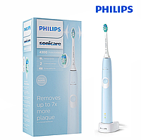 Звуковая электрическая зубная щетка Philips Sonicare Protective Clean 4300 Light Blue HX6803/04