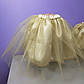 Костюм хлопушка новорічний 2-8 років спідниця фатинова та обруч серпантин золотий колір 1 шт, фото 4
