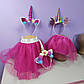 Набір новорічний єдиноріг 3-8 років спідниця  крила та обруч золото колір Пинки Пай, фото 4