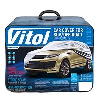 Тент автомобільний з підкладкою PEVA+Non PP Cotton на джип/мінівен Vitol JC13402 M (432х185х145)