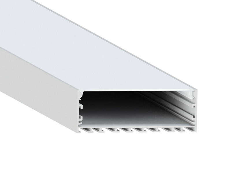 Алюмінієвий профіль для світлодіодної стрічки АЛ-24-1 2 метра анодований накладний підвісний LEDUA