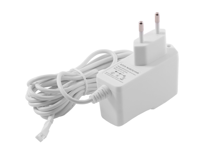 Блок живлення 12W-IP44 1А пластик 3000мм-провід 12V розеточний білий міні мама LEDUA