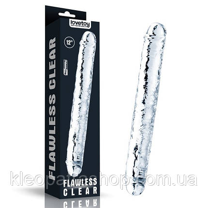 Фалоімітатор 12''  Flawless Clear Double Dildo, фото 2