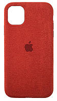 Красный чехол для телефона женский тканинн алькантара iPhone 12 Pro Max ALCANTARA Case Full (100519)
