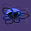 Люстра світлодіодна стельова Люстра з пультом управління LD3398-6 BK+CR+RGB, фото 7