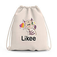 Сумка для взуття Лайк Котик (Likee) сумка-рюкзак дитячий (10428-1032), фото 1