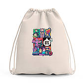 Сумка для взуття БТС (BTS), сумка-рюкзак дитяча Музика