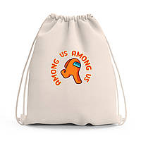 Сумка для взуття Амонг Ас Помаранчевий (Among Us Orange) сумка-рюкзак дитячий (10428-2408)