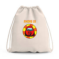 Сумка для взуття Амонг Червоний Ас (Among Us Red) сумка-рюкзак дитячий (10428-2412)
