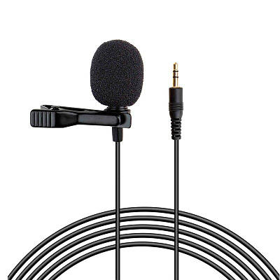 Петличний мікрофон з кліпсою Savetek M1, 3 pin, для запису з диктофонів та комп'ютерів