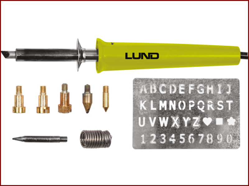 Випальник для дерева 11 насадок, підставка Lund 78890