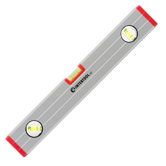 Рівень будівельний 400 мм 3 вічка, переріз 23*58 мм INTERTOOL MT-1141, фото 1