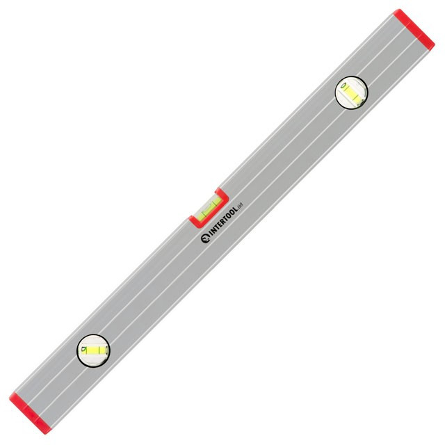 Рівень будівельний 600 мм 3 вічка, переріз 23*58 мм INTERTOOL MT-1142, фото 1