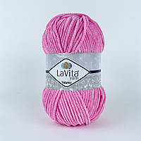 LaVita YARN VELUREX (Ярн Велюрекс) № 4017 розовый (Пряжа велюровая, нитки плюшевые)