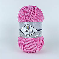 LaVita YARN VELUREX (Ярн Велюрекс) № 4017 рожевий (Пряжа велюрова, нитки плюшеві)