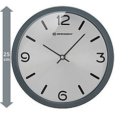 Годинник настінний Bresser MyTime Silver Edition Digit Grey (8020316MSN000), фото 2