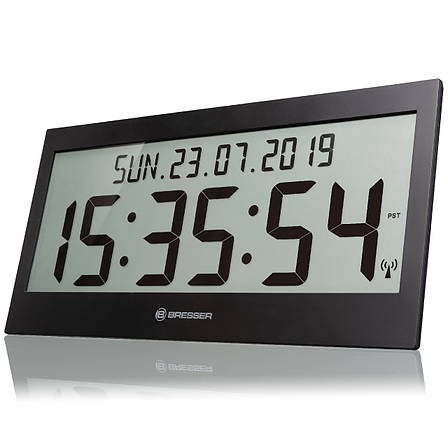 Годинник настінний Bresser Jumbo LCD Black (7001802CM3000), фото 2