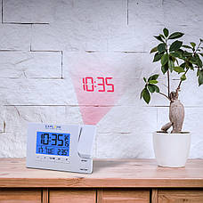 Годинник проекційний Explore Scientific Slim Projection RC Dual Alarm White (RDP1003GYELC2), фото 3