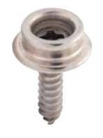 DOT DURABLE нижня частина кнопки на саморізі, арт. 814041615159, нікельована латунь 15X15,9