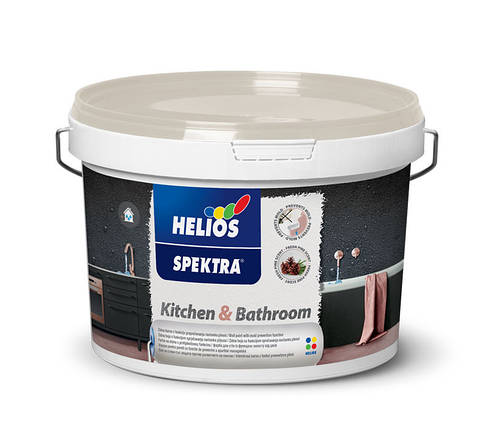 Вологостійка фарба Helios Spektra Kitchen & Bathroom матова 2л, фото 1
