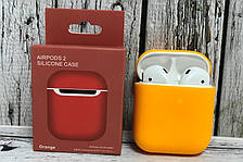 Чохол Silicone Case для AirPods 2 Slim- помаранчевий