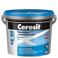 Затирка для швов водостойкая Ceresit CE-40 (2 кг) светло-серая