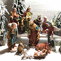 Набор фигурок для рождественских декораций (вертепа) 11 шт*30 см