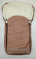 Зимовий конверт на овчині, на санки