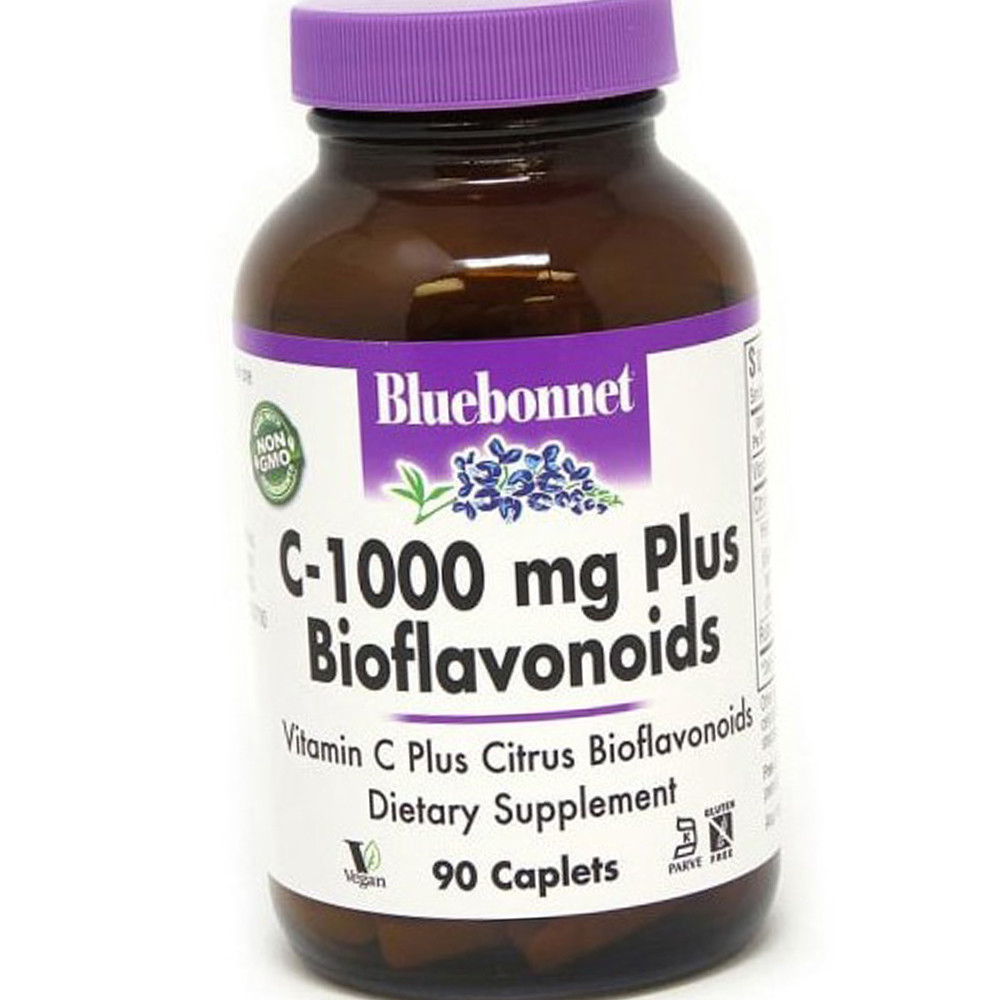 Вітамін С з біофлавоноїдами Bluebonnet Nutrition C-1000 mg Plus Bioflavonoids 90 таблеток, фото 1