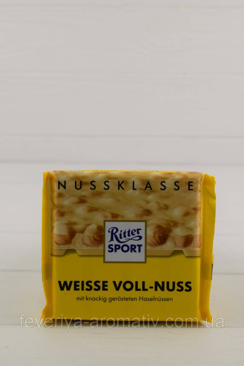 Шоколад белый с цельным фундуком Ritter Sport White Whole Hazelnuts ...