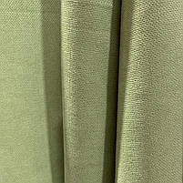Шторна тканина мікровелюр на метраж, колір салатовий, висота 3м (Petek-207), фото 3