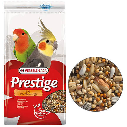 Корм для середніх папуг VERSELE-LAGA PRESTIGE BIG PARAKEETS зернова суміш 1 кг, фото 1