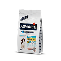 Сухой корм для щенков всех пород с чувствительным пищеварением Advance Dog Puppy Sensitive лосось рис 3кг