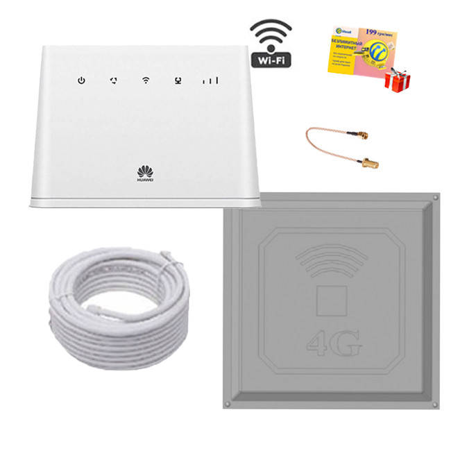 4G WI-FI комплект "Інтернет для дому в селі та місті" Київстар, Lifecell, Vodafone (Huawei 311+антена 17Дб), фото 1