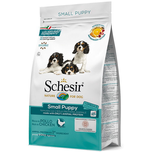 Сухий корм для цуценят Schesir Dog Small Puppy для малих порід курка 2 кг