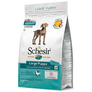 Сухий корм для цуценят Schesir Dog Large Puppy для великих порід курка монопротеїновий 12 кг, фото 1