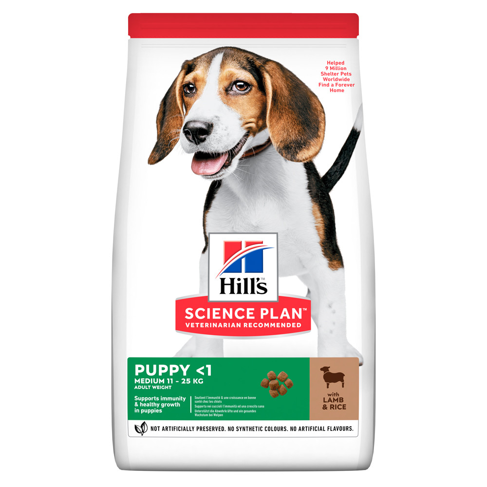 Сухий корм для цуценят HILL'S SCIENCE PLAN Puppy Medium для середніх порід ягня рис 14 кг