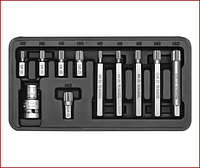 Набор бит Spline звёздочка 12 лучевая в металлическом кейсе Yato YT-0415