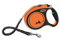 Повідець-рулетка Flexi (Флексі) Xtreme стрічка L (5 м; до 65 кг) помаранчевий