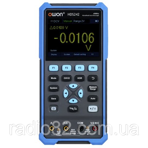 Портативний осциллограф-мультиметр двоканальний OWON HDS242 (40МГц)