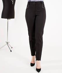Жіночі укорочені штани "Віка" в чорному кольорі