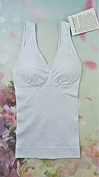 Майка стягувальна BR з поролом G (46-48) біла (0271)