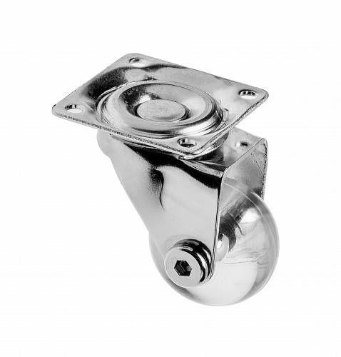 Ролик меблевий Brazylia прозорий 35мм без гальма